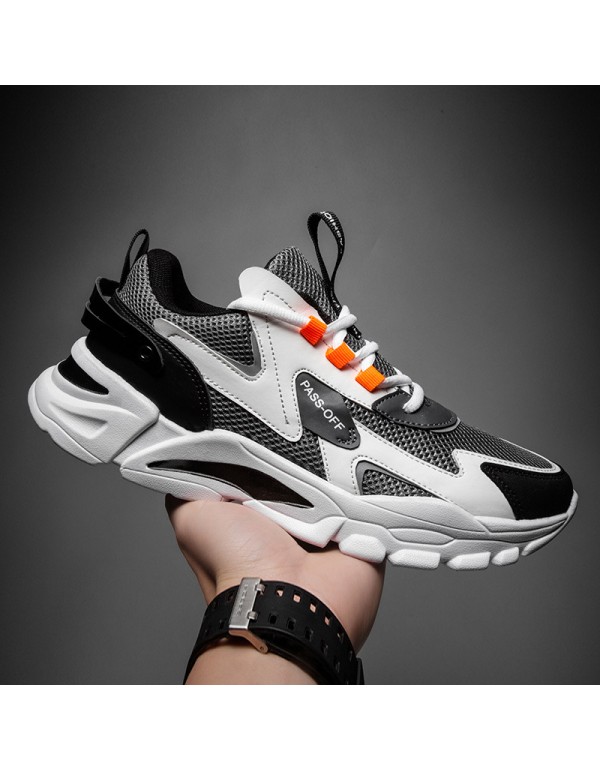 2021 new men's color matching fashion sports shoes summer mesh casual shoes men's fashion men's shoes wholesale 