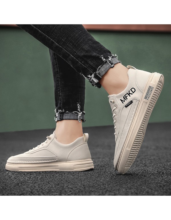 New Korean casual men's low top board shoes retro British style overshoot small leather shoes fashion youth men's shoes wholesale 