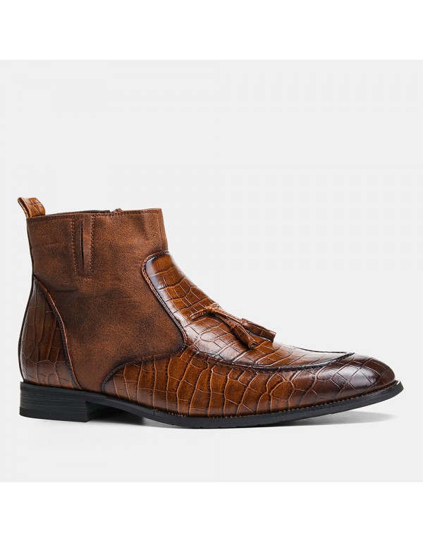 Foreign trade men's shoes new short velvet Amazon popular retro tassel cross-border men's Boots 