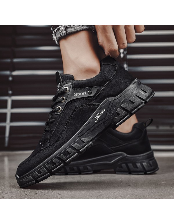 Martin boots men's low top 2021 autumn new labor protection work clothes shoes men's Korean fashion black student casual shoes 