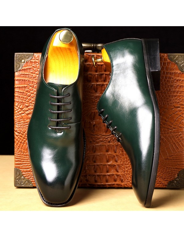 Amazon wishlazada cross border business dress leather shoes men British style large pointed shoes men 