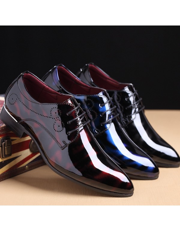 Express Amazon wishlazada bright leather men's shoes British business leather shoes foreign trade fashion shoes wholesale 