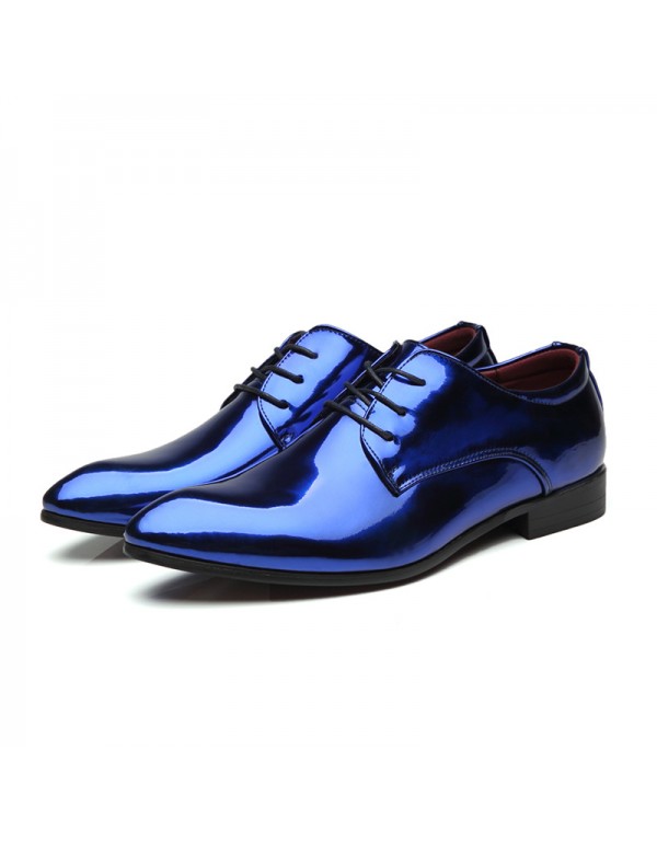 British pointed leather shoes men's fashion bright leather men's shoes foreign trade leather shoes Amazon wishlazada 