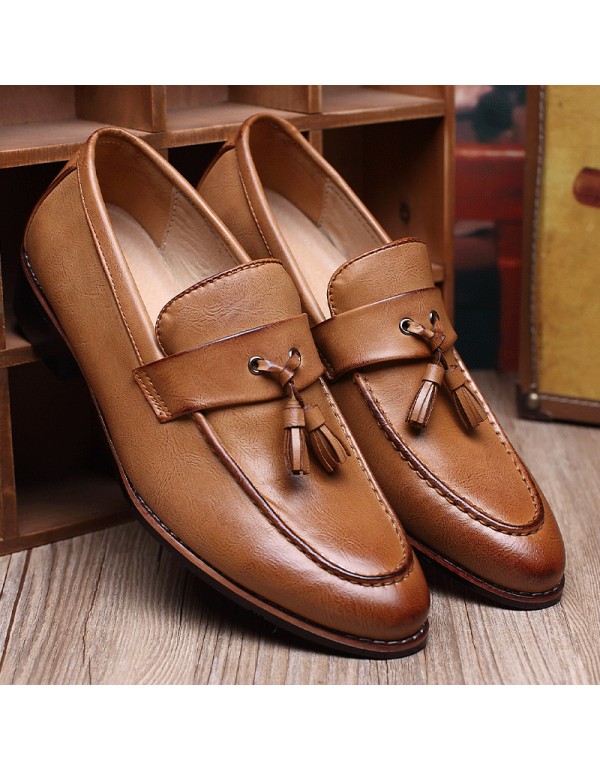 Spring men's leather shoes Korean casual shoes one hair generation men's shoes tassel men's shoes men's wholesale Lefu shoes