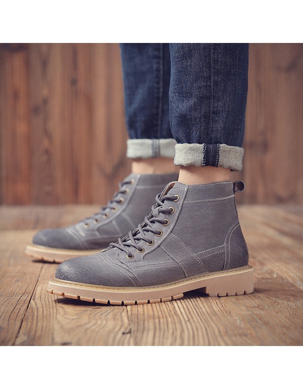 New military boots leather Martin boots men's boots desert boots high helper work clothes shoes Martin boots Taobao