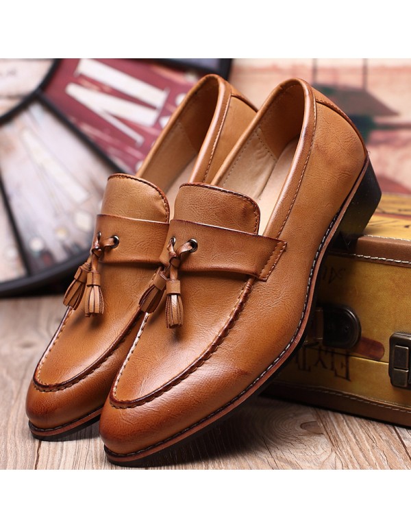 Spring men's leather shoes Korean casual shoes one hair generation men's shoes tassel men's shoes men's wholesale Lefu shoes