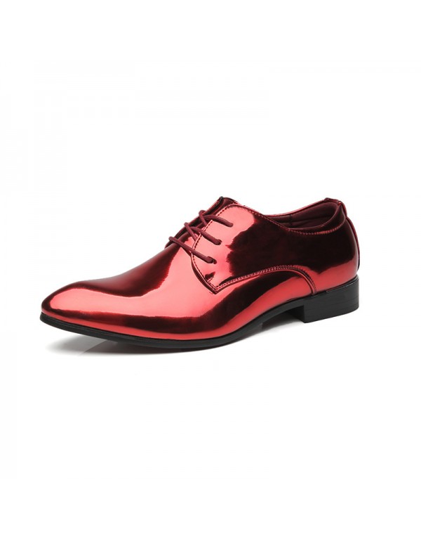 British pointed leather shoes men's fashion bright leather men's shoes foreign trade leather shoes Amazon wishlazada 