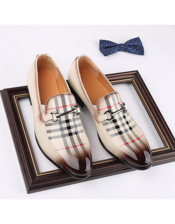 British bright leather fashion pointed men's shoes...