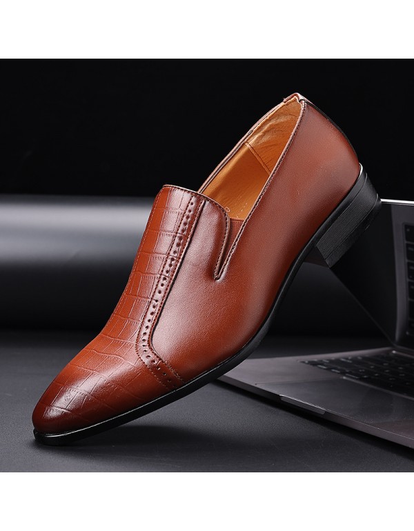 Men's formal leather shoes fashion business leather shoes men's Korean version British pointed toe overshoot men's leather shoes one hair substitute