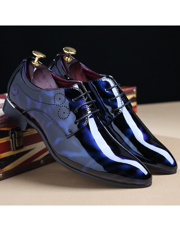Express Amazon wishlazada bright leather men's shoes British business leather shoes foreign trade fashion shoes wholesale 