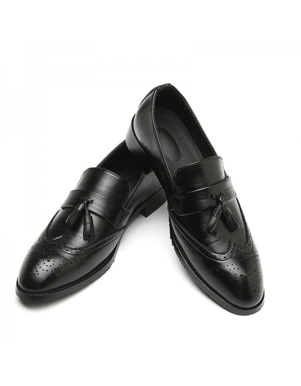 Spring new shoes men's wholesale men's leather shoes fashion block tassel men's shoes large men's shoes