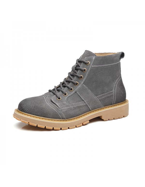 New military boots leather Martin boots men's boots desert boots high helper work clothes shoes Martin boots Taobao
