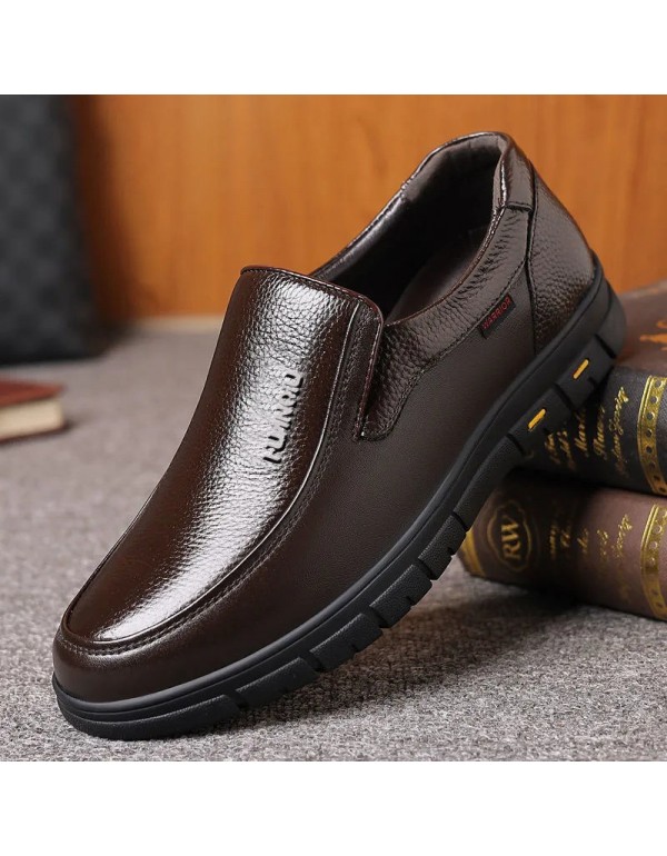 Rubber warm black spot round head breathable adult low top leather SGS shoes