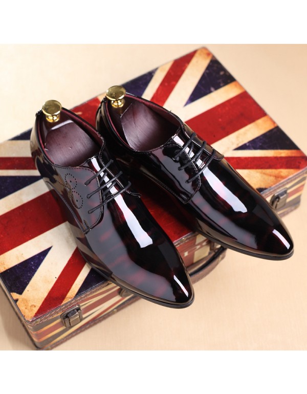 Express Amazon wishlazada bright leather men's shoes British business leather shoes foreign trade fashion shoes wholesale 