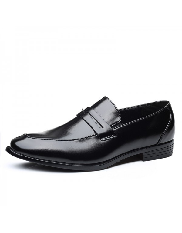 New men's shoes suit foot British men's business casual leather shoes men's fashion one foot pedal small leather shoes men's hair 