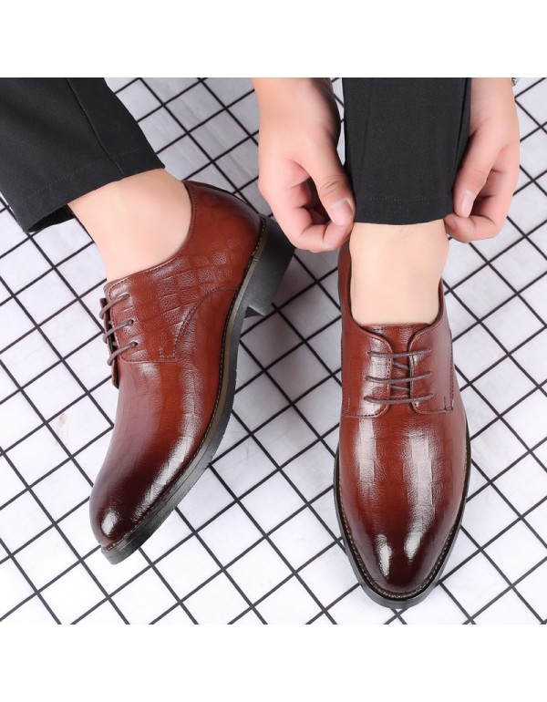 2022 new business casual men's shoes soft soled leather office shoes breathable formal dress wedding shoes banquet date