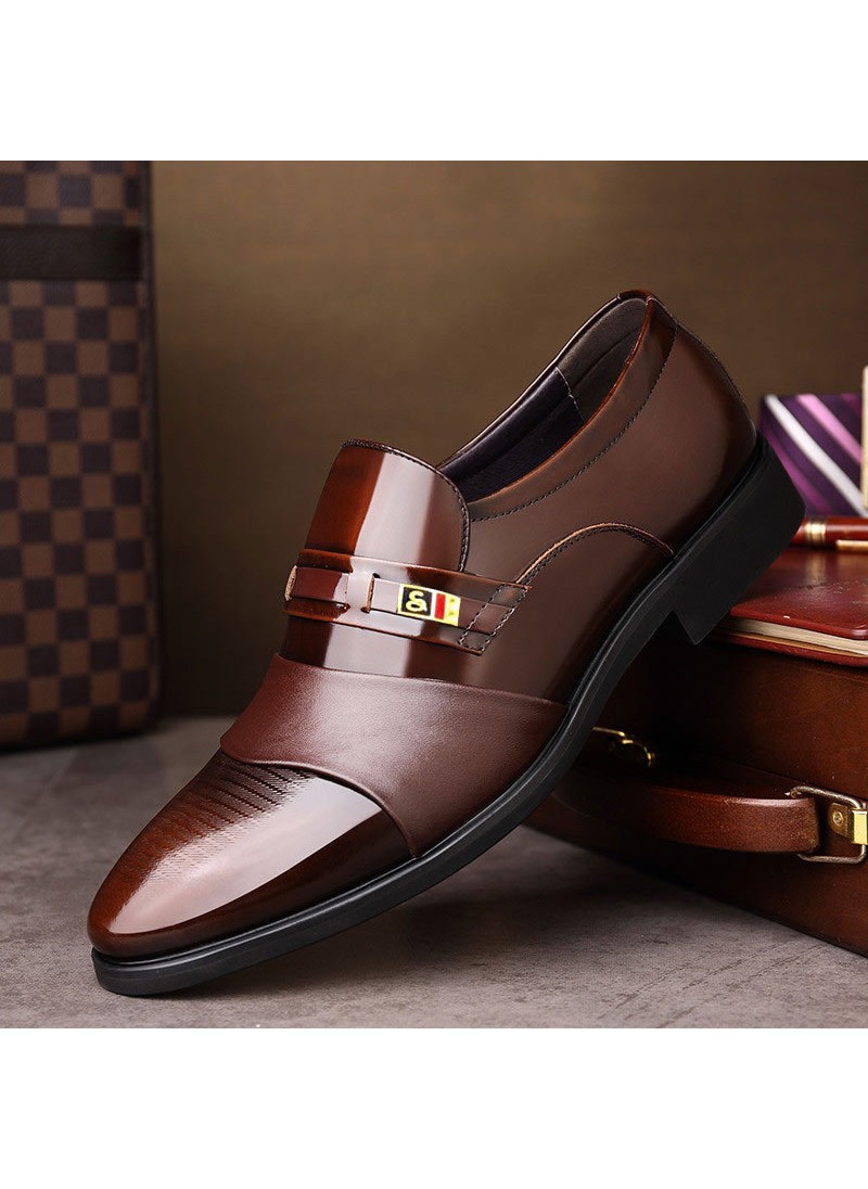 Men's leather shoes business dress shoes British K...