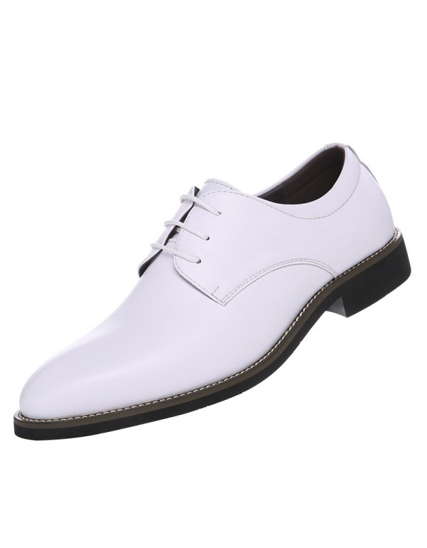 2021 new business casual men's shoes formal office leather shoes men's cross-border special for large wedding small white shoes youth 