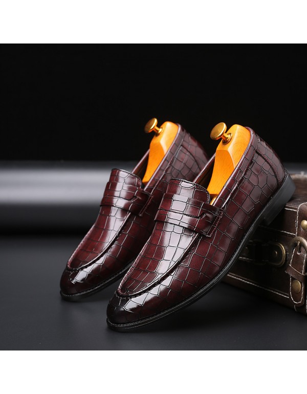 Amazon wishlazada European and American fashion crocodile pattern men's shoes overshoes casual men's shoes one hair substitute 