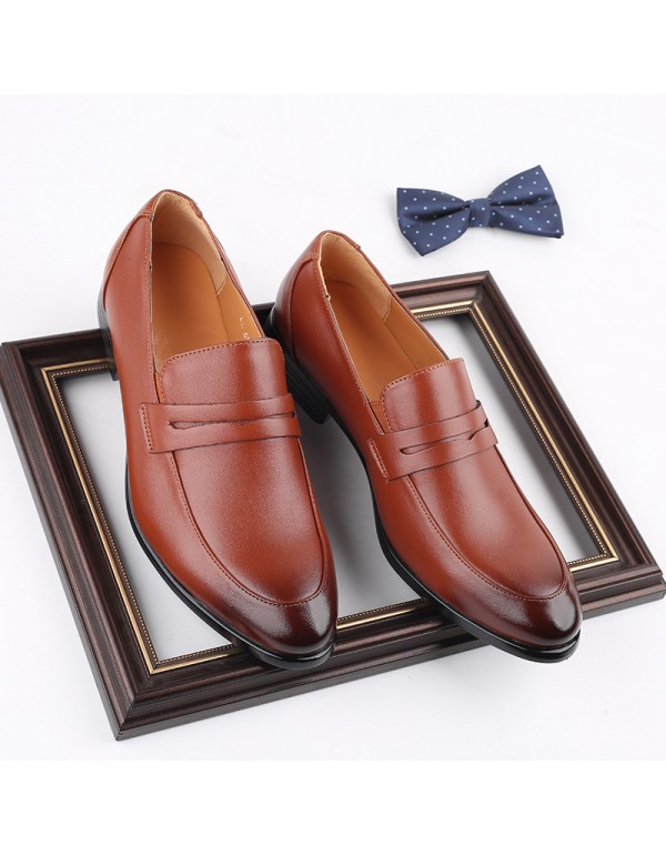 New men's shoes suit foot British men's business casual leather shoes men's fashion one foot pedal small leather shoes men's hair 