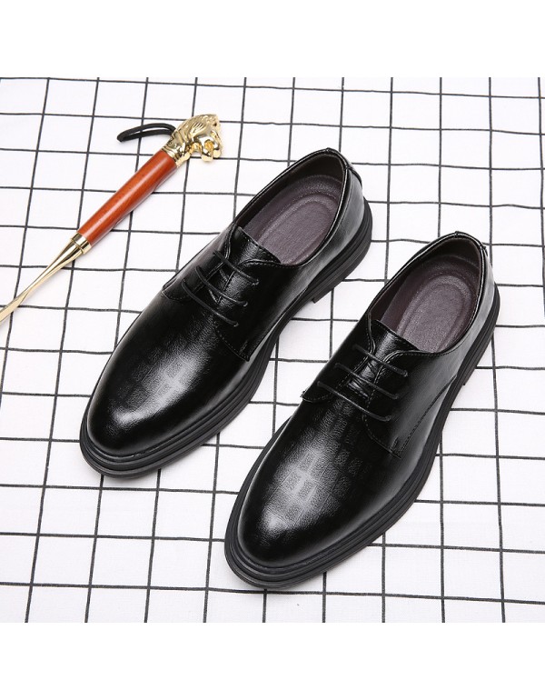 New wedding shoes, genuine leather business casual shoes, formal office men's shoes, youth dating trendy shoes, new companion shoes 