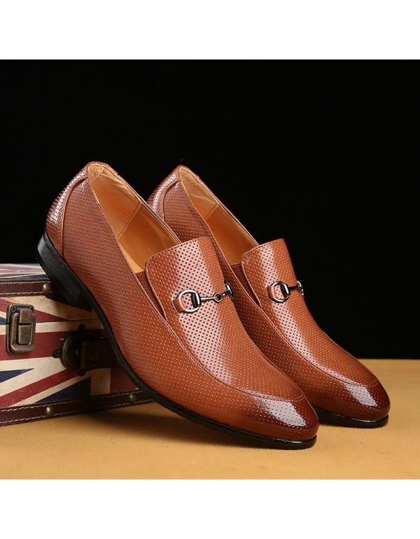 2021 new men's leather shoes one step on British men's pointed versatile men's shoes fashion small leather shoes one hair substitute 