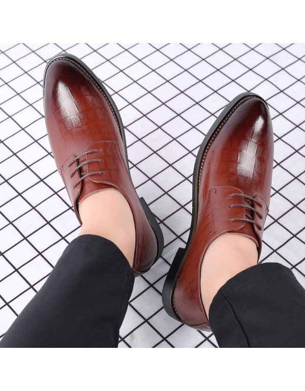 2022 new business casual men's shoes soft soled leather office shoes breathable formal dress wedding shoes banquet date