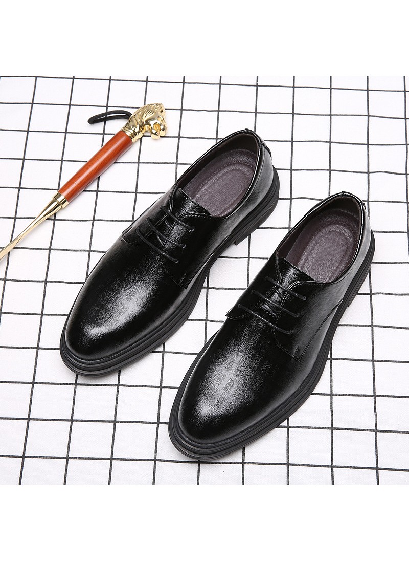2021 new leather men's shoes business leisure invi...