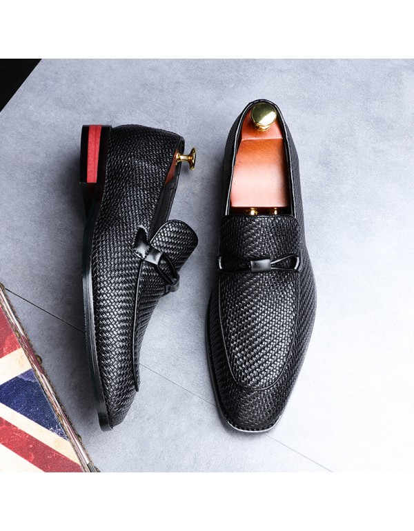 Amazon wishlazada foreign trade popular men's shoes woven tassel trendy shoes Derby shoes large business shoes 