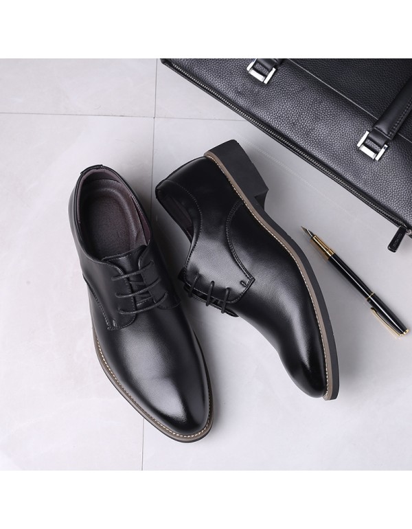 2021 new business casual men's shoes formal office leather shoes men's cross-border special for large wedding small white shoes youth 