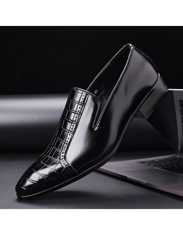 Men's formal leather shoes fashion business leather shoes men's Korean version British pointed toe overshoot men's leather shoes one hair substitute