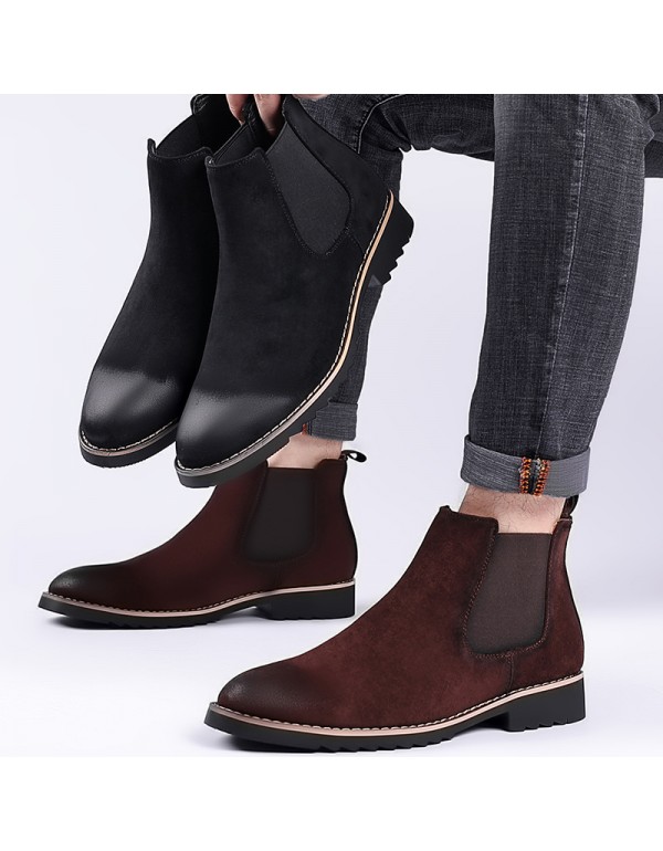 Martin boots men's high top British style Chelsea boots retro color Polish trendy shoes casual versatile men's boots one hair substitute