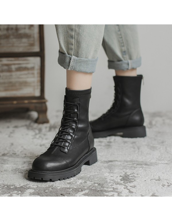 Martin boots women 2021 new net red versatile thin boots thick soled women's boots spring and autumn single boots black short boots women 