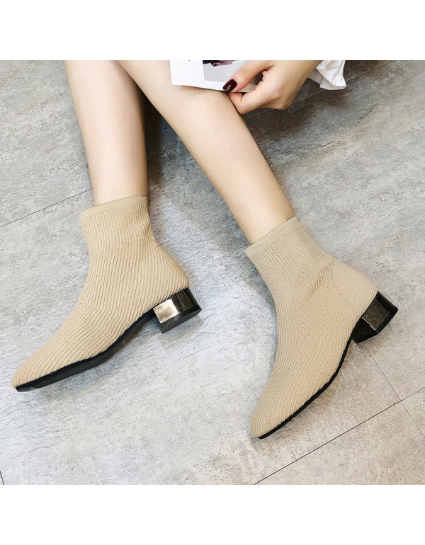 2020 new spring and autumn boots women's casual and versatile comfortable short boots lovely round head fashion women's boots high top women's shoes 