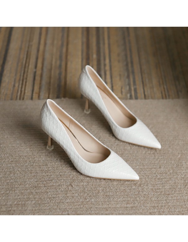 9078-15 high heels women's pointed thin heels solid color versatile single shoes 34-39
