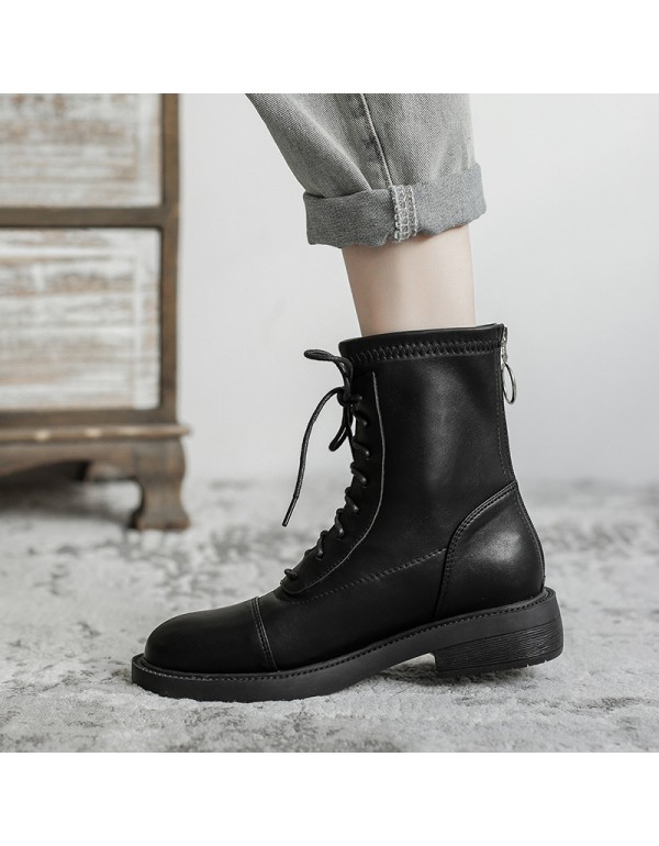 Martin boots 2021 new spring and autumn England thin boots single boots thick heel boots children's versatile women's boots lace up short boots women's Boots 
