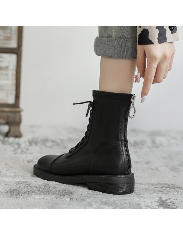 Martin boots 2021 new spring and autumn England thin boots single boots thick heel boots children's versatile women's boots lace up short boots women's Boots 