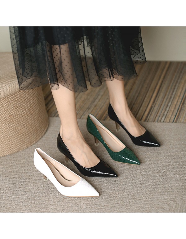 9078-15 high heels women's pointed thin heels solid color versatile single shoes 34-39