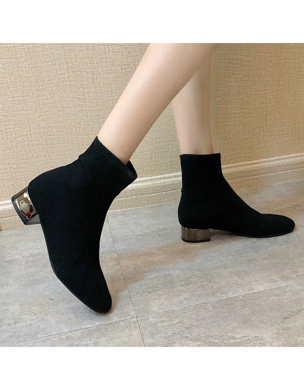 2020 new spring and autumn boots women's casual an...