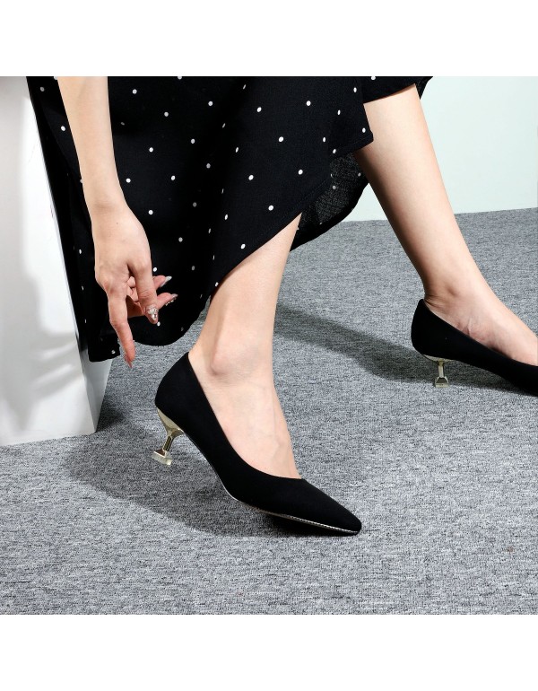 2022 spring new fashion women's Shoes Sexy thin cat heels high heels versatile casual comfortable women's single shoes shallow mouth