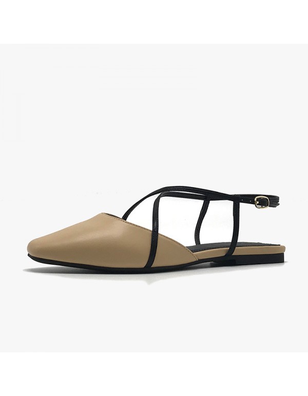 In 2022, cross-border direct supply of European fashion flat bottomed women's shoes, simple sandals and women's shoes were exported as a single piece of large shoes