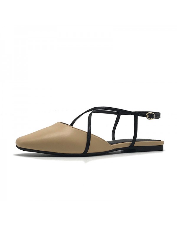 In 2022, cross-border direct supply of European fashion flat bottomed women's shoes, simple sandals and women's shoes were exported as a single piece of large shoes