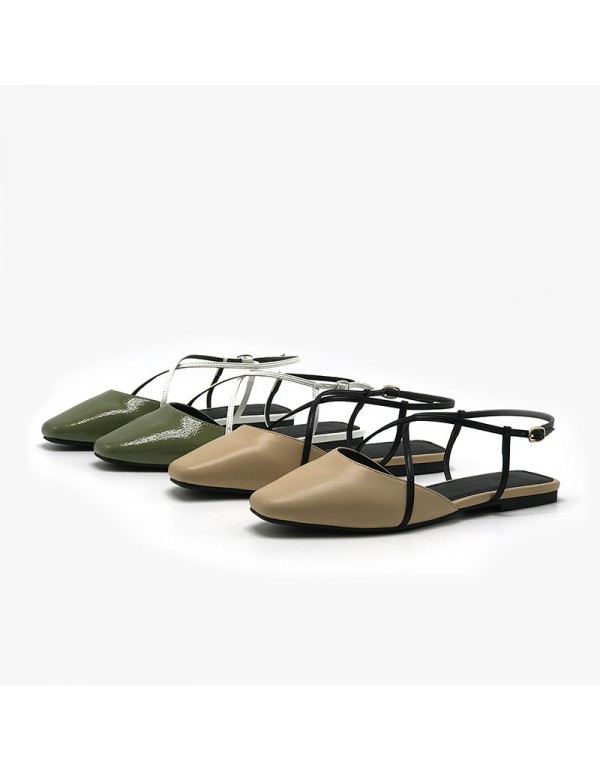 In 2022, cross-border direct supply of European fashion flat bottomed women's shoes, simple sandals and women's shoes were exported as a single piece of large shoes