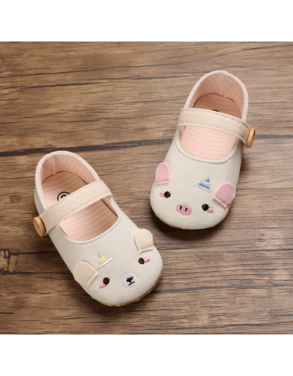 Spring and autumn style 0-1-year-old baby walking shoes soft bottom breathable baby shoes cartoon casual shoes 