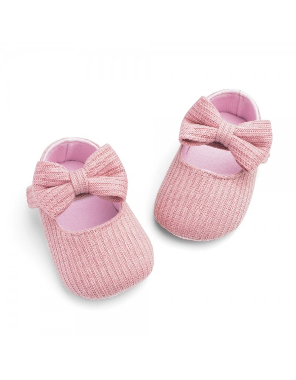 Four seasons hot selling wool bow princess shoes female baby soft soled walking shoes baby shoes g016 