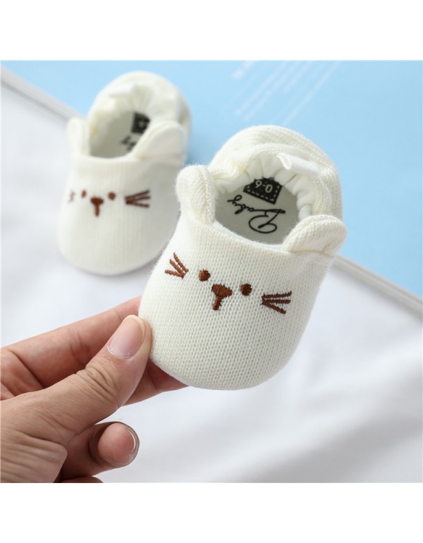 Hansheng cartoon 0-1-year-old infant shoes, baby shoes, knitted wool shoes, baby pre step shoes, spring and autumn style 