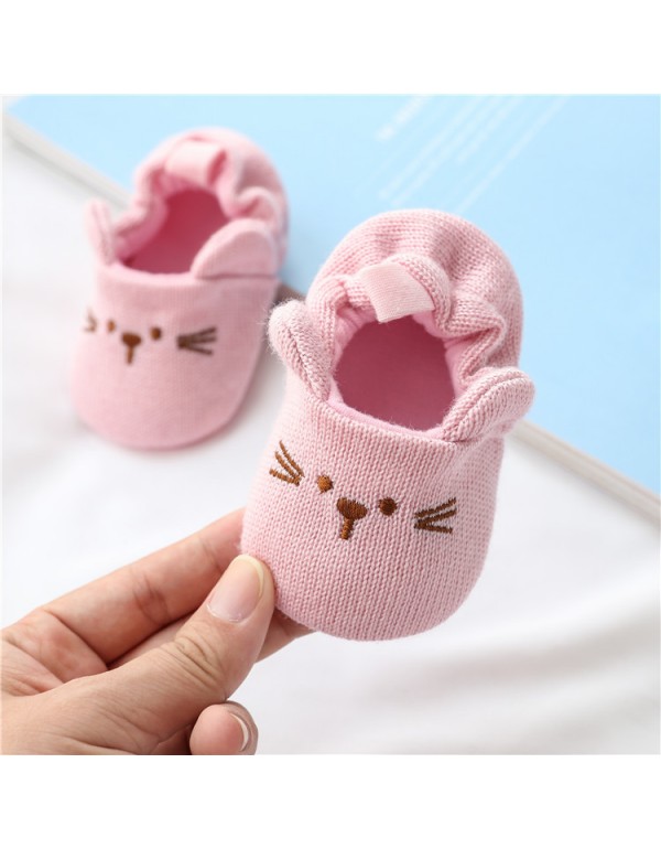 Hansheng cartoon 0-1-year-old infant shoes, baby shoes, knitted wool shoes, baby pre step shoes, spring and autumn style 