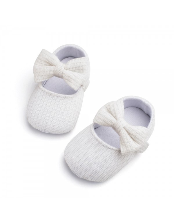 Four seasons hot selling wool bow princess shoes female baby soft soled walking shoes baby shoes g016 