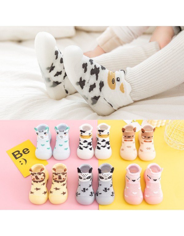 2021 new children's walking shoes soft bottom cartoon 0-3-year-old baby indoor sock shoes infant outer shoes 