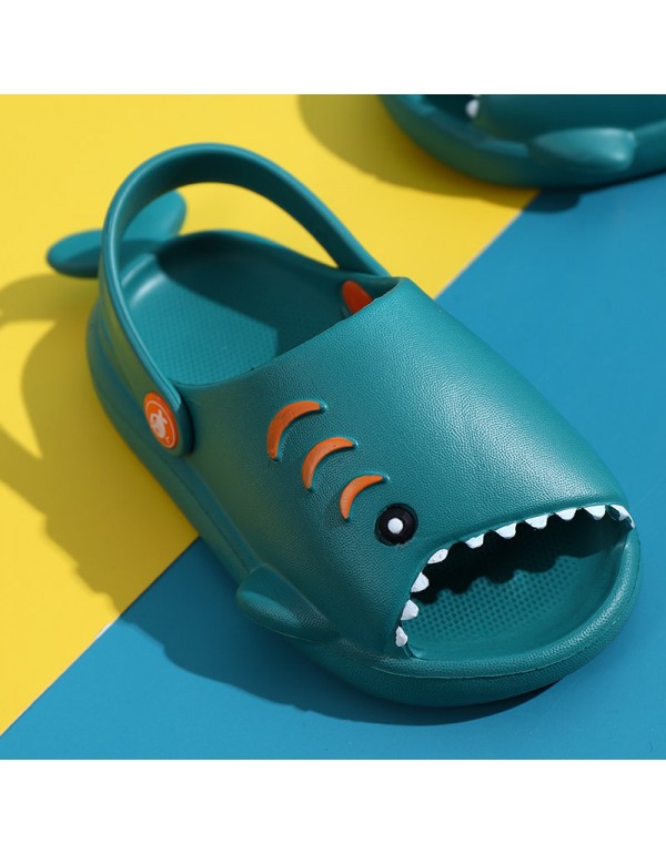 Heli shark new fashion little shark cool children's shoes flat bottom leisure daily wear male and female baby beach sandals 